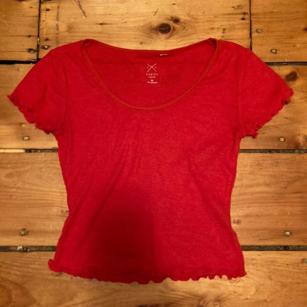 Red crop top